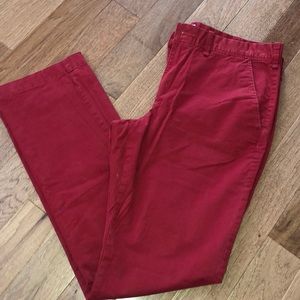 Express Red Khakis Size: 34/32